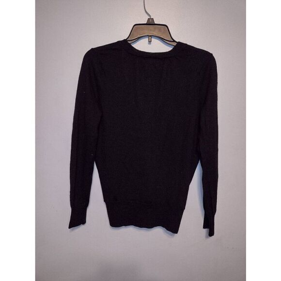 Ann Taylor LOFT size L Wool Blend Cardigan Sweater Black - Picture 2 of 4